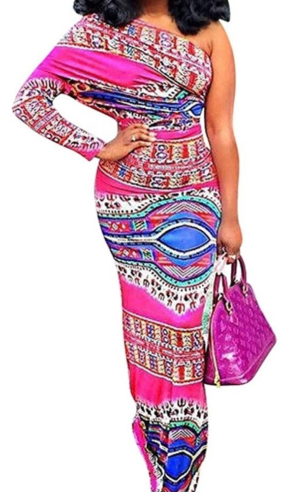 One Shoulder Maxi Dress